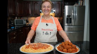 Italian Grandma Makes Meatballs and Spaghetti [upl. by Ariem]