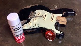 How to Relic a Pickguard amp Other Plastic Parts [upl. by Ynaittirb]