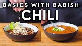 Carnivorous Chili amp Vegetarian Chili  Basics with Babish [upl. by Baiel]