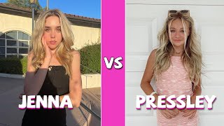 Jenna Davis Vs Pressley Hosbach TikTok Dance Compilation [upl. by Emmalee]