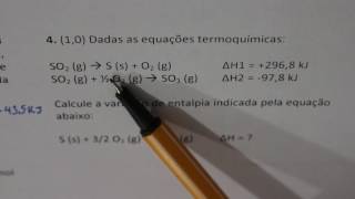 Termoquímica  Resolução de exercícios [upl. by Eelyr467]