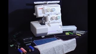 Janome 204D overlocker sewing machine [upl. by Aiderfla523]