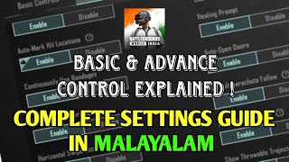 Bgmi Settings guide Malayalam  Basic amp advanced control settings explained [upl. by Namrak]