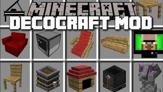 Minecraft HOUSE DECOCRAFT MOD  ADD FURNITURE TO YOUR HOUSE Minecraft [upl. by Leina]