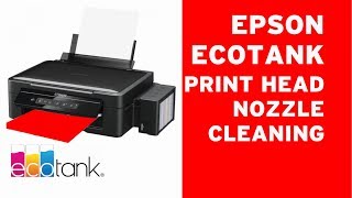 Epson ECOTANK print head cleaning clogged nozzles 🛠💉 [upl. by Yeruoc]