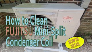 Cleaning FUJITSU MiniSplit Condenser Coil [upl. by Nefets]