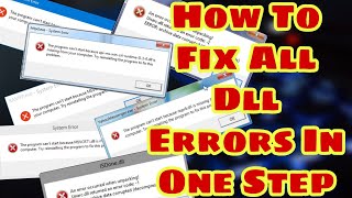 How To Fix All Dll File Errors In Windows 111087 One Step Easily Offline Method  100 Working [upl. by Ymmaj649]