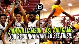 Zion Williamson WENT CRAZY In LAST AAU GAME EVER Adidas Nations Championship Highlights [upl. by Rodrique596]