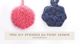 Diy  Éponges crochetées au point Jasmin [upl. by Yeliw]