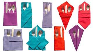 9 Silverware Pocket Ideas From A Napkin [upl. by Reahard]