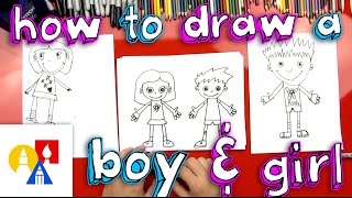 How To Draw A Boy And A Girl [upl. by Esenwahs]