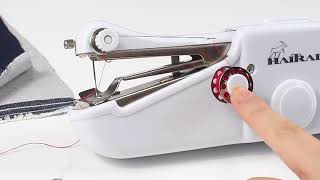 How to use  operate Handheld Sewing Machine HAITRAL [upl. by Kurtzman]