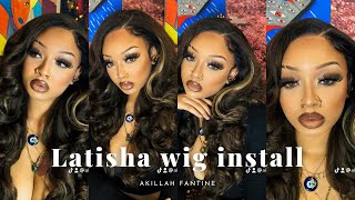 Sensationnel what lace wig  Latisha wig install  FLAMBOYAGE MOCHA [upl. by Quintina]