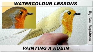 Watercolour Painting Tutorial  How to paint a Robin Part 1 🎨 [upl. by Sudderth]