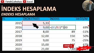 Excelde İndeks Hesaplama  Endeks Hesaplama [upl. by Adey63]