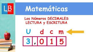 Los Números DECIMALES LECTURA y ESCRITURA ✔👩‍🏫 PRIMARIA [upl. by Balas]