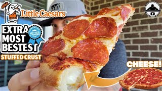 Little Caesars® EXTRA MOST BESTEST™ STUFFED CRUST PIZZA Review 🤴✖️🧀🍕 [upl. by Elvera]