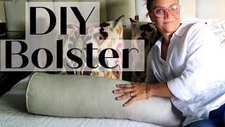 DIY bolster pillow cover with invisible zipper [upl. by Lekcar]