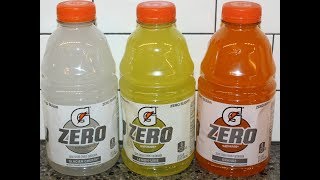 Gatorade Zero Glacier Cherry LemonLime and Orange Review [upl. by Eycats]