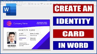 How to Create an ID Card in Word  Microsoft Word Tutorials [upl. by Onitsoga]