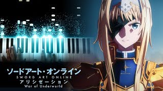 Sword Art Online Alicization  War of Underworld OP quotResolutionquot  Haruka Tomatsu Piano [upl. by Durward]