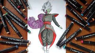 Drawing Merged Zamasu  Dragon Ball Super [upl. by Eissak]