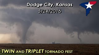 May 24 2016 • Dodge City KS Tornadoes HOUR LONG [upl. by Gay]