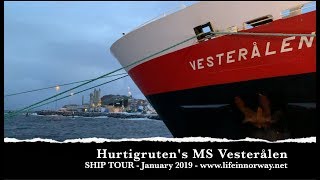 Hurtigruten Ship Tour MS Vesterålen [upl. by Etakyram82]