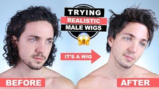 ✅ Trying Realistic Mens Wigs  Long Hair to Short Hair [upl. by Ita]