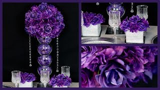 Purple Passion Centerpiece  DIY Wedding Centerpiece  How to create the Passion Purple Centerpiece [upl. by Einnaj248]