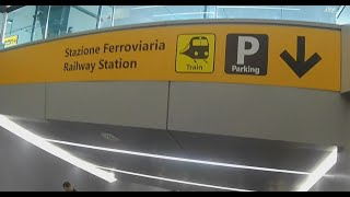 Walkthrough Landing at Rome–Fiumicino FCO to Leonardo Express Train to Termini [upl. by Eillek430]