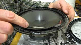 SPEAKER REPAIR  HOW TO REFOAM YOUR WOOFER with NEW SPEAKER SURROUNDS [upl. by Trinette]