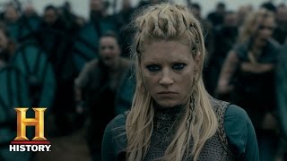 Vikings Lagertha Takes Back Kattegat Season 4 Episode 13  History [upl. by Hannad]