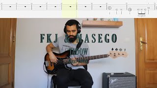 FKJ amp Masego  Tadow Bass Cover  Tabs [upl. by Dex628]