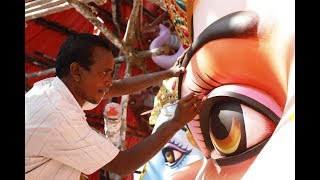 Khairatabad Ganesh Making  Indias Biggest Ganesh Making  Making of Khairatabad Ganesh  Hyderabad [upl. by Gershon]