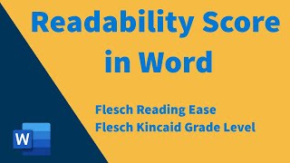 How to find readability score in world [upl. by Mairym184]