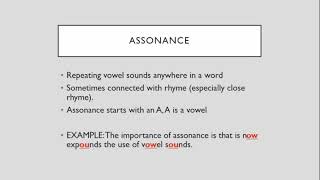 Assonance Consonance and Alliteration [upl. by Lodie]