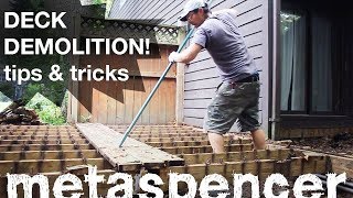 Deck Removal Tips amp Tricks [upl. by Tiebout104]