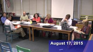 Granby MA School Committee Meeting 081715 [upl. by Ynohtnaleahcim]