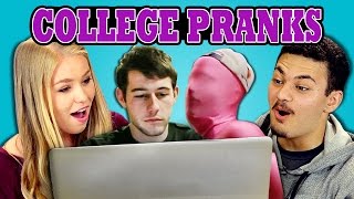 TEENS REACT TO COLLEGE PRANKS [upl. by Haleemak753]