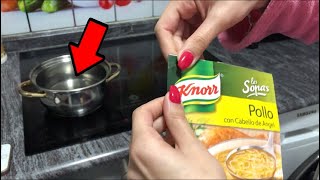 Cómo hacer Sopa De Sobre receta muy fácil y rica [upl. by Ihsorih182]