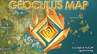 All 131 Geoculus locations with map fast track Full HD  Genshin Impact [upl. by Irmine]