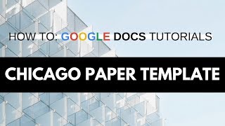 How to Create a Chicago  Turabian Style Template in Google Docs [upl. by Latnahc]