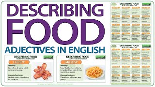 Describing FOOD  Adjectives in English  ESOL Vocabulary Lesson [upl. by Ahsilrac25]