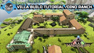 ARK Survival Evolved  How to Build a Large House with Dino Pen  Villa Base Design No Mods [upl. by Allesiram]