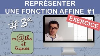 EXERCICE  Représenter une fonction affine 2 points  Troisième [upl. by Georas]