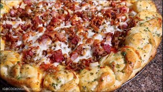 Stuffed Crust Garlic Knot meat lovers pizza [upl. by Batty386]