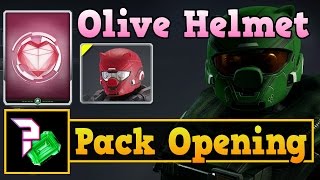 Halo 5 Olive Pack Opening  Rarest Helmet In Game [upl. by Peterman115]