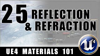 Water Reflection amp Refraction Shader  UE4 Materials 101  Episode 25 [upl. by Leitao]