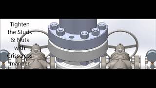 Solidworks Animation for Wellhead Installation [upl. by Sanoy]